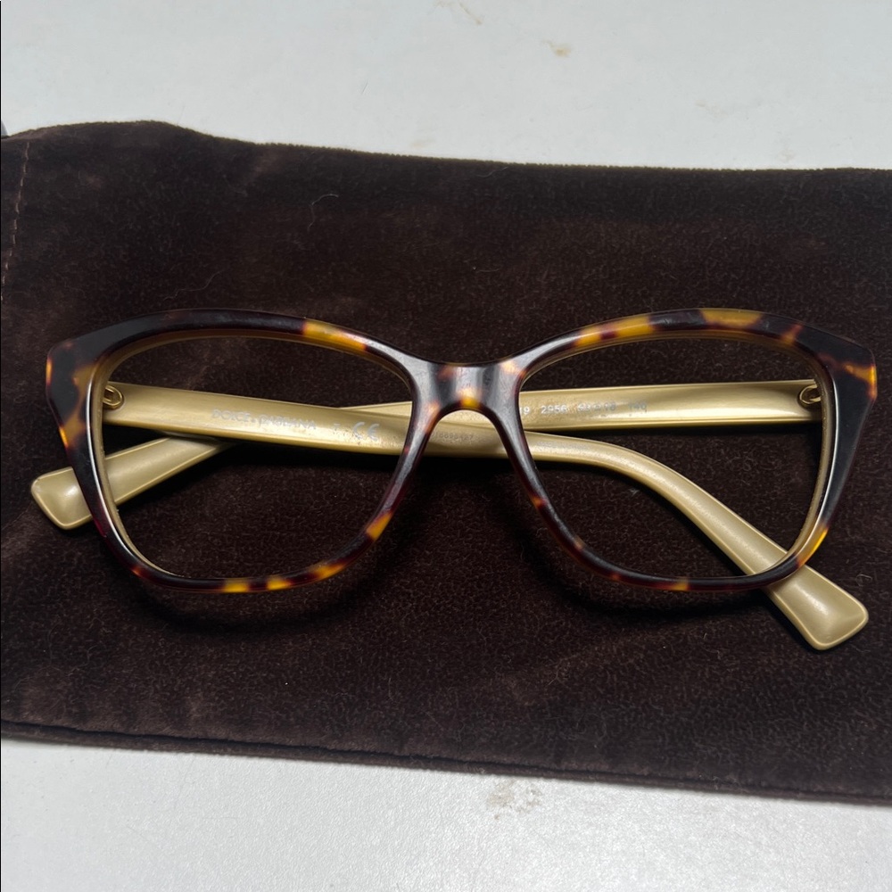 Dolce & Gabbana Tortoise and Cream Women's Glasses